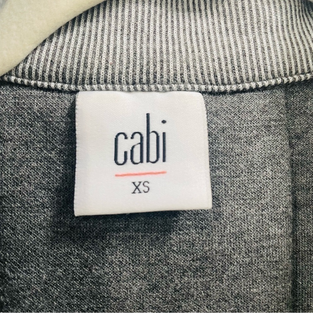 Cabi Grey White Stripe Back Zipper High Low Blazer Jacket Size XS - Picture 5 of 9